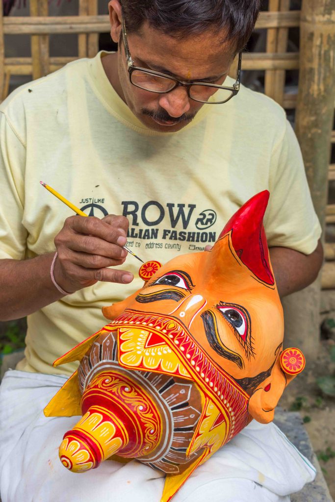 Maskmaking at Majuli Islands