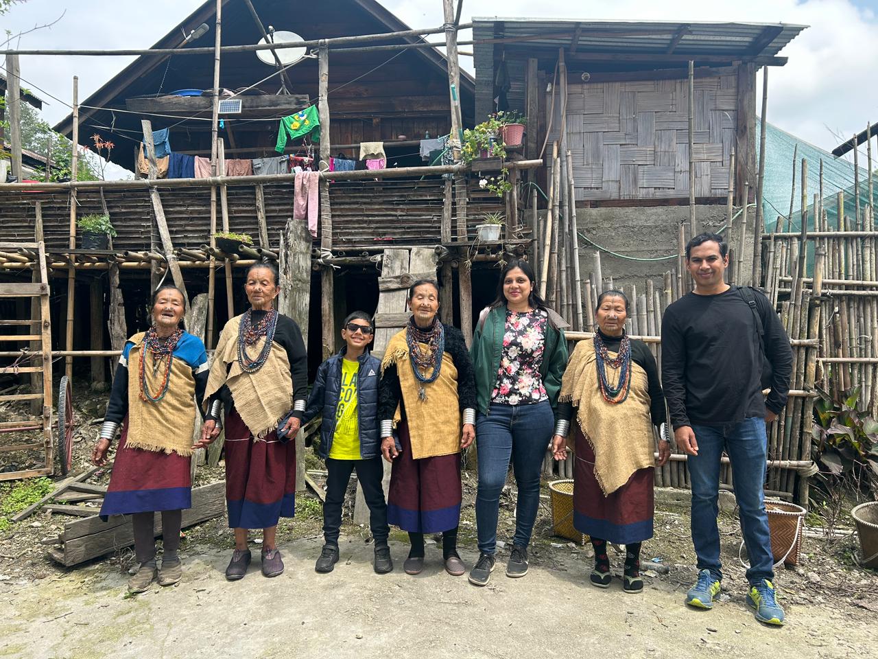 Guests on a Guided tour in Ziro Valley, enjoying an Apatani dance